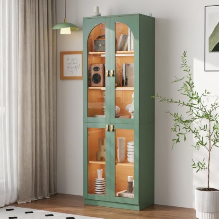 H&M Home Decor - Living room office curio cabinet with