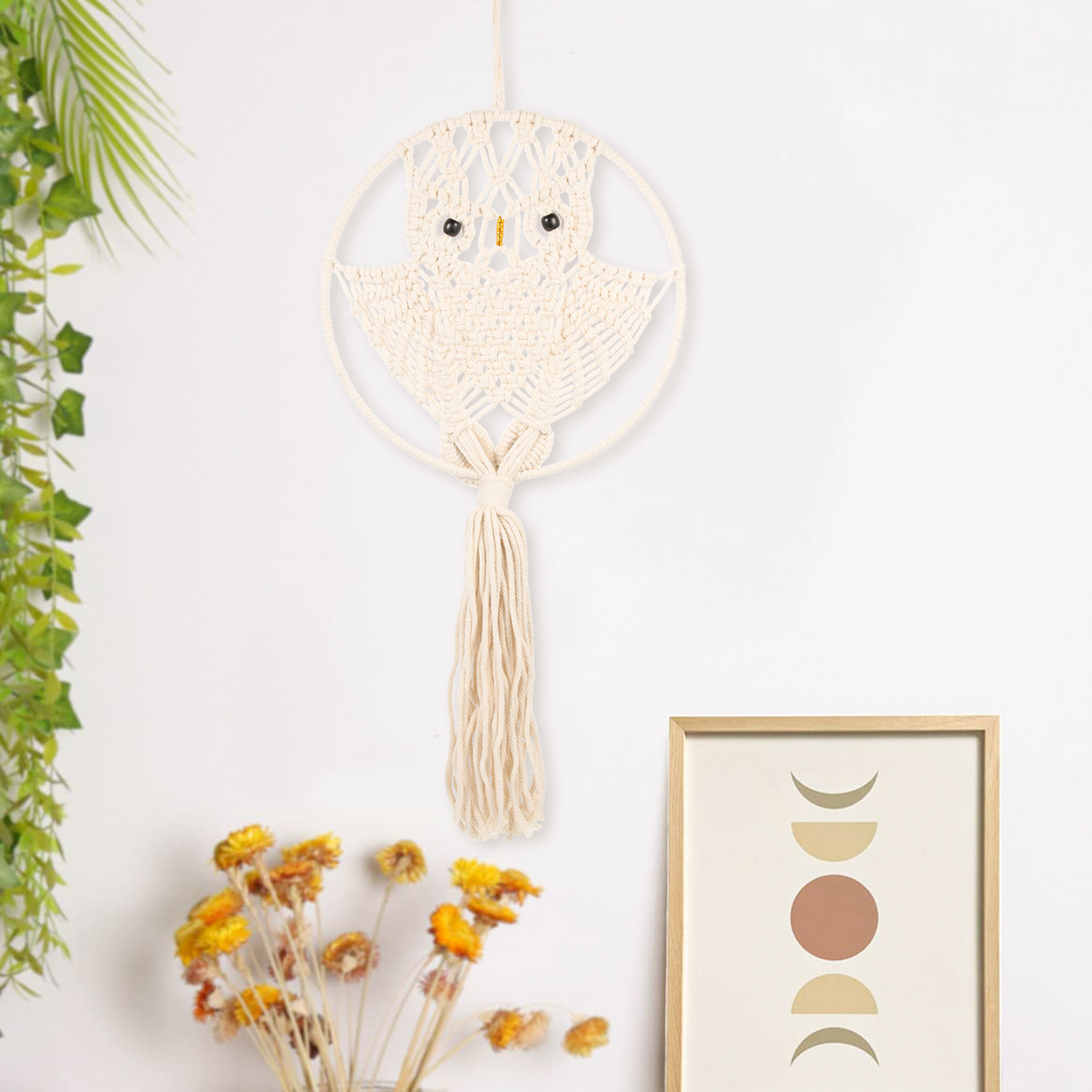 Owl Macrame H Woven Woven Tass - Macrame Wall Hanging review and price