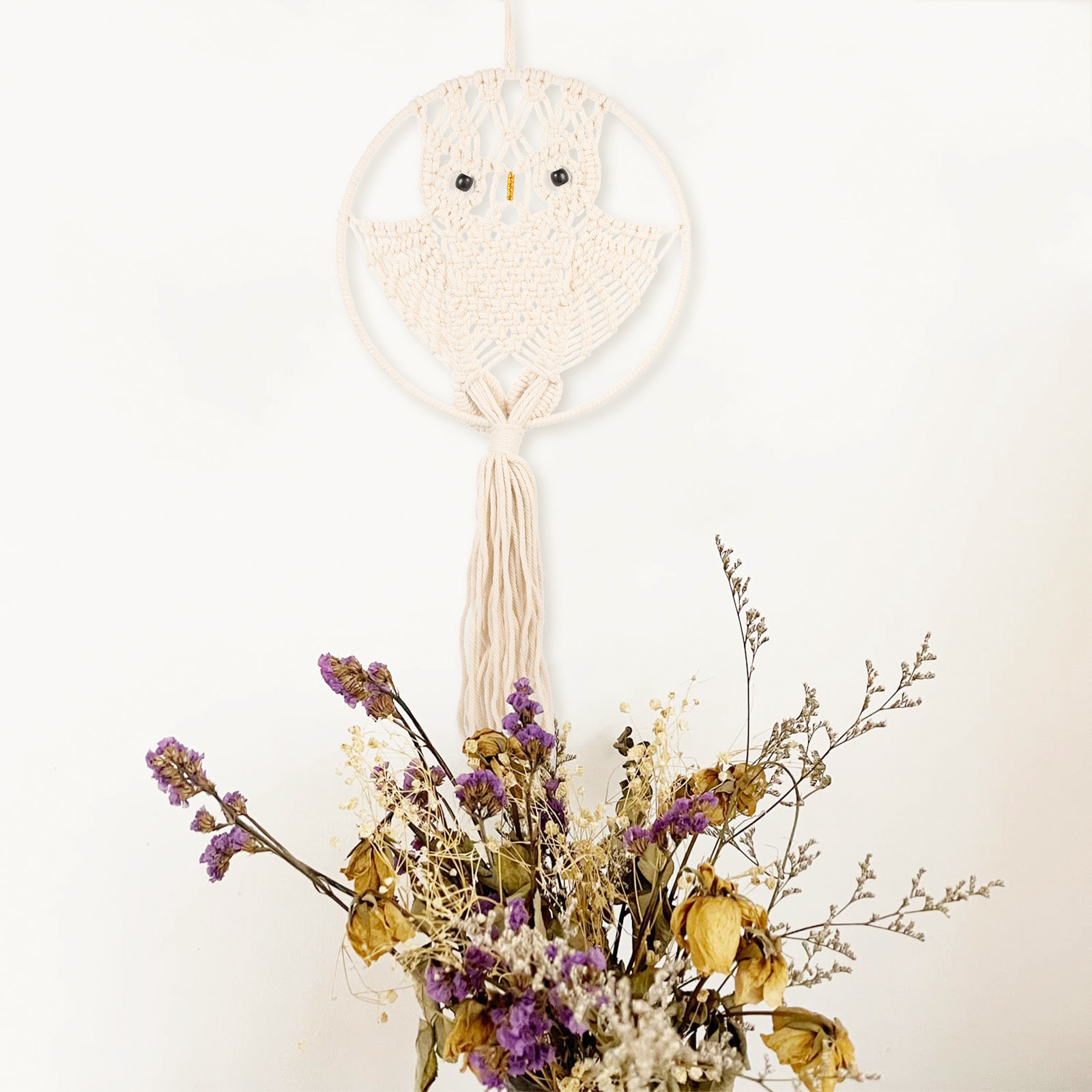 Owl Macrame H Woven Woven Tass - Macrame Wall Hanging review and price