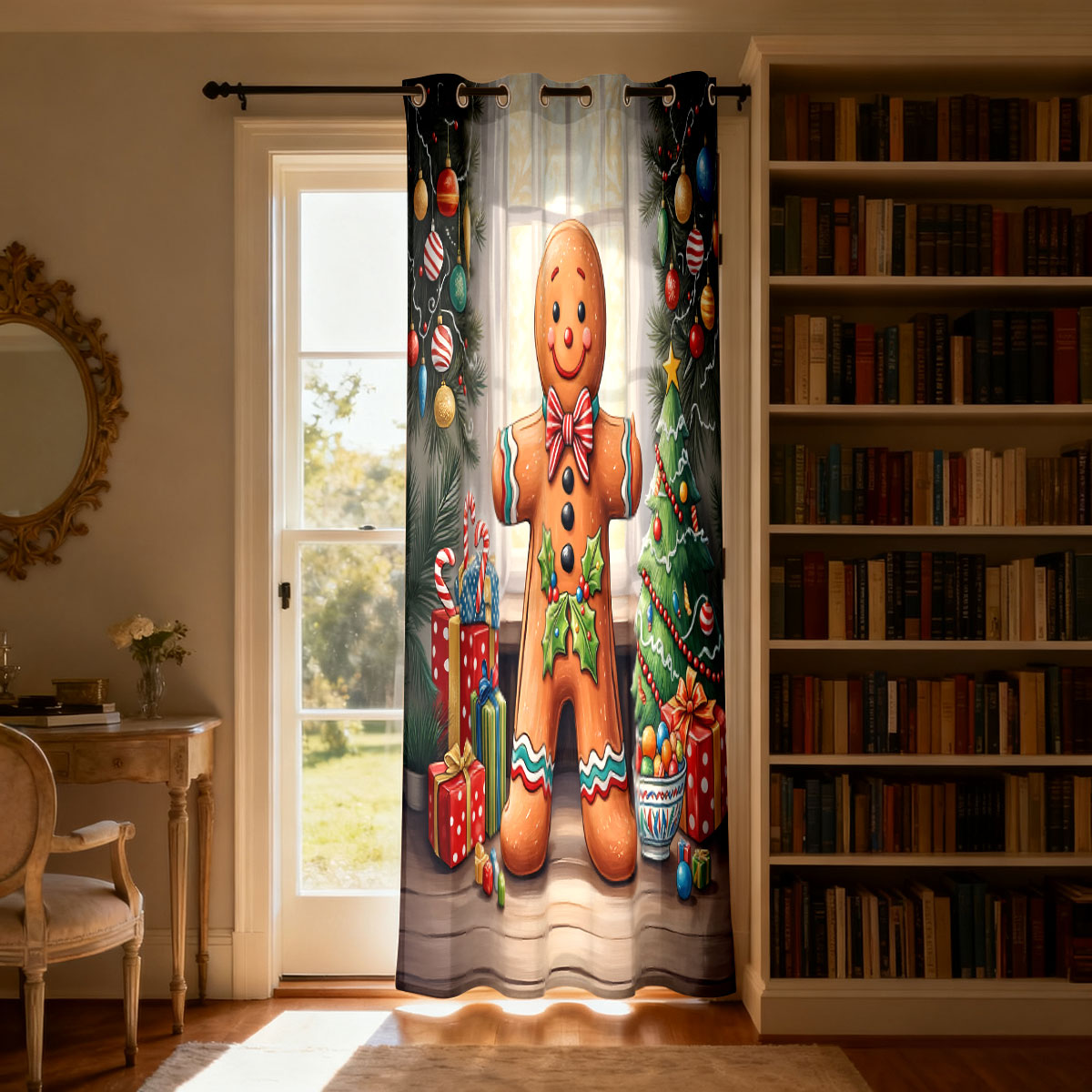Christmas Gingerbread Man Xmas - Home Decor Curtain review and price
