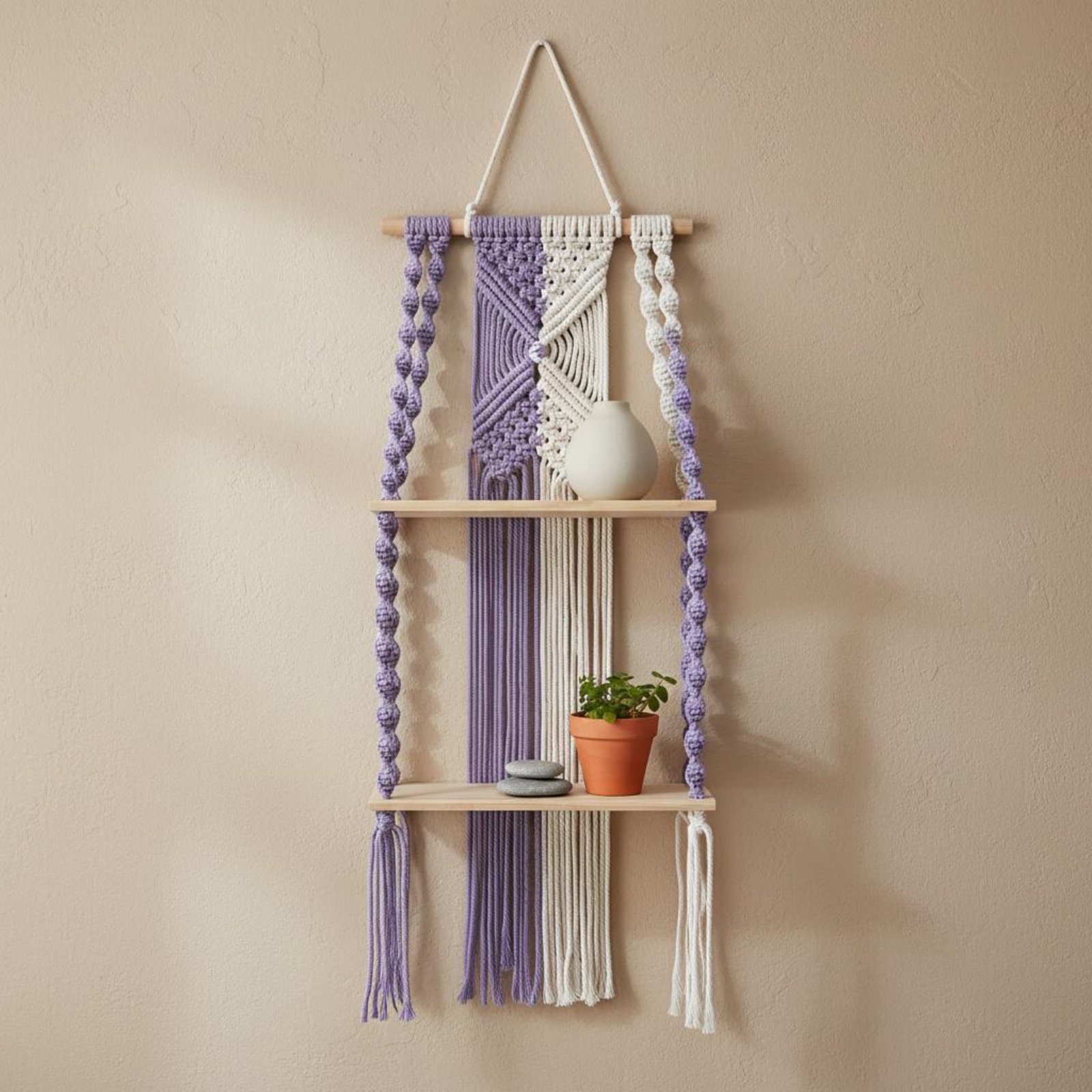 Boho Wall Hanging Shelf Easy t - Macrame Wall Hanging review and price