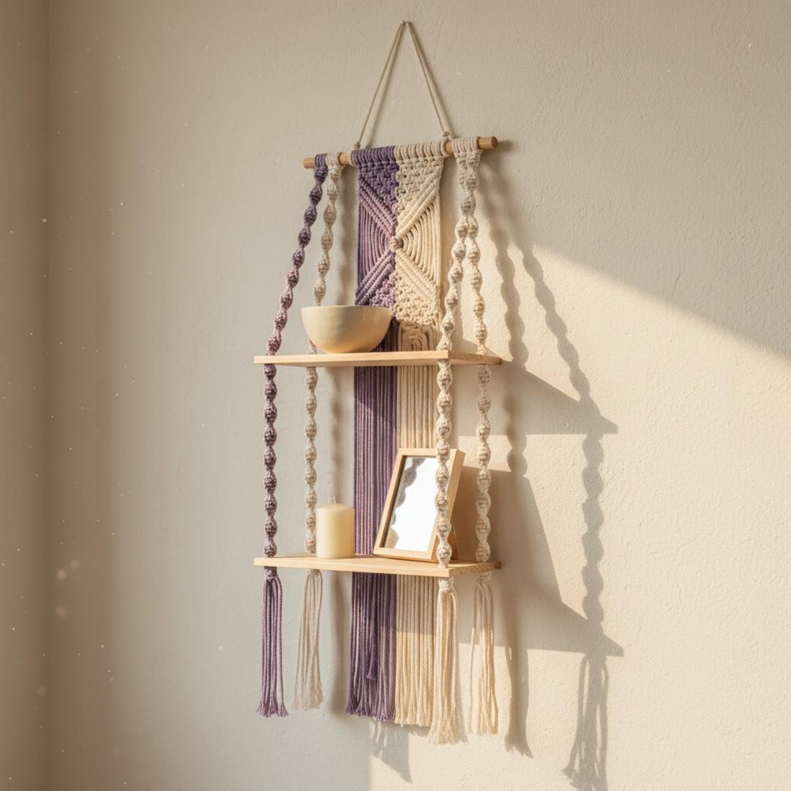 Boho Wall Hanging Shelf Easy t - Macrame Wall Hanging review and price