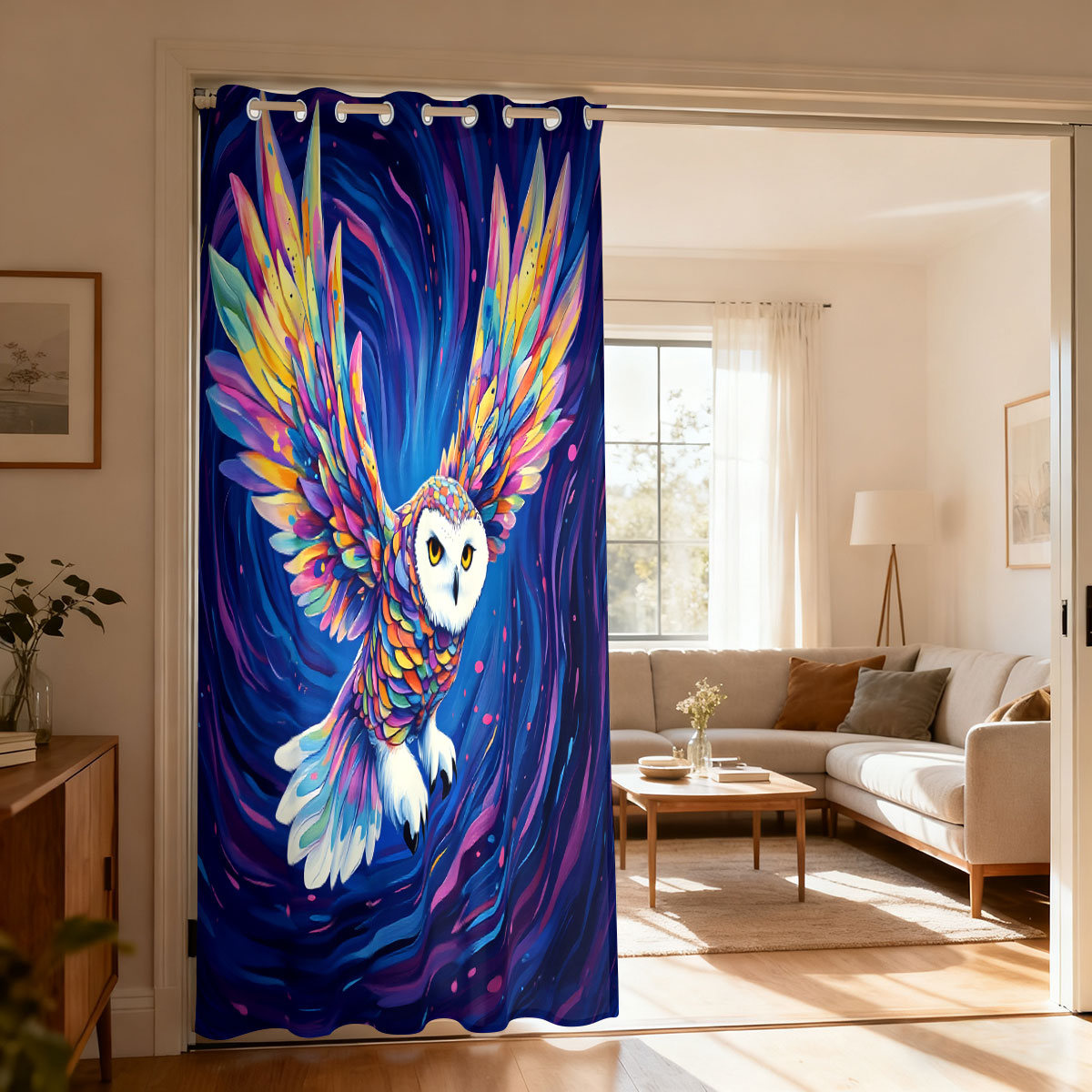 1PC Colorful Starry Sky Flying - Home Decor Curtain review and price