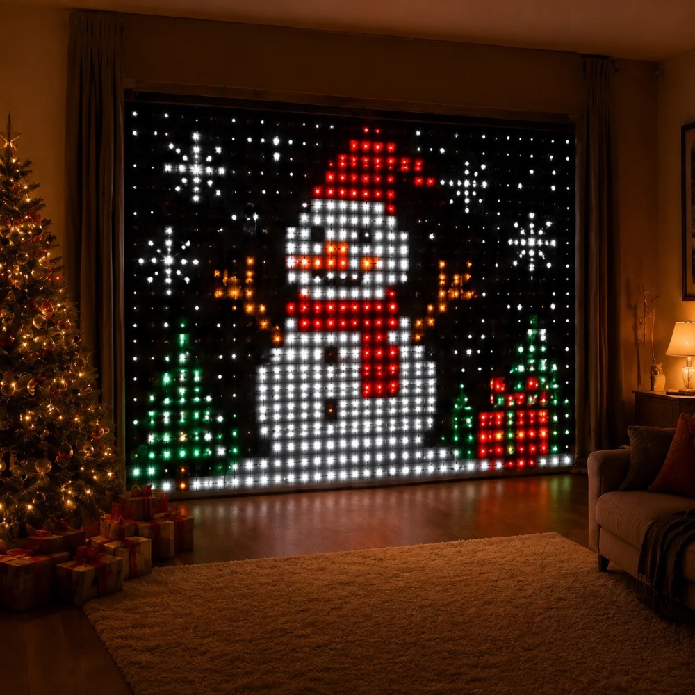 LED Pixel Curtain Lights Bluet - Home Decor Curtain review and price