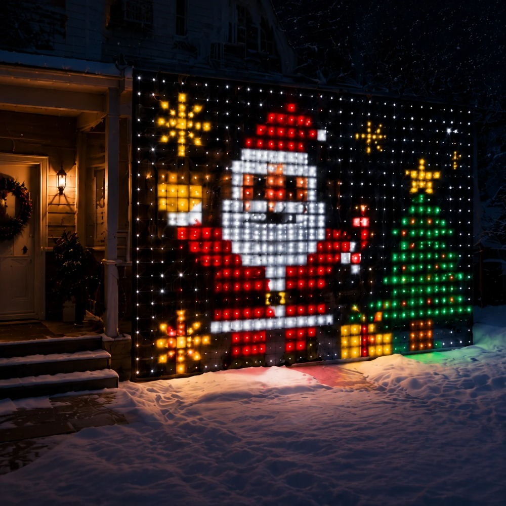 LED Pixel Curtain Lights Bluet - Home Decor Curtain review and price
