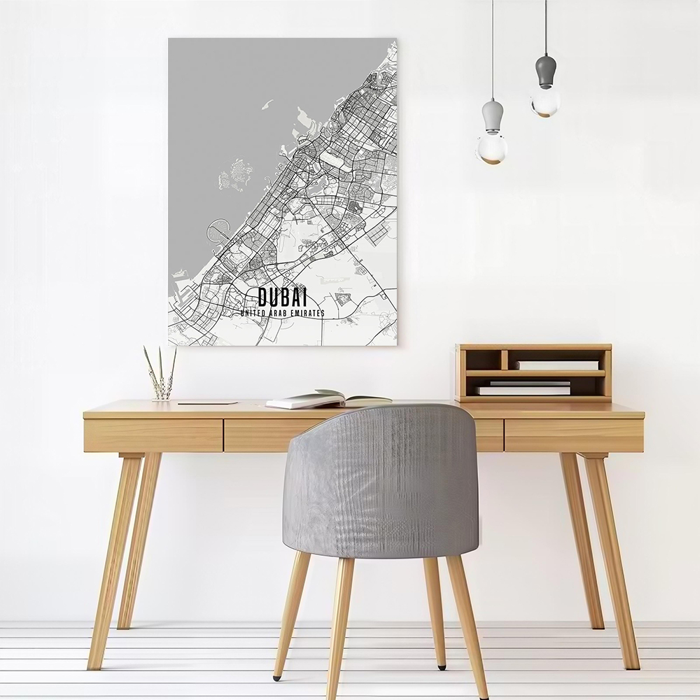 UAE Dubai City Map Poster Canv - Home Decor Uae review and price