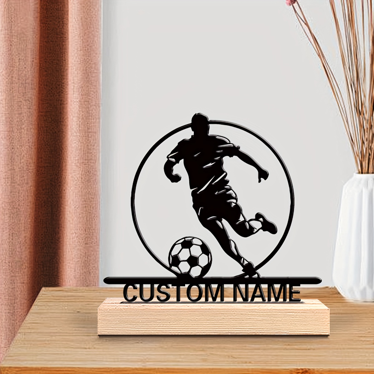 Custom Soccer Player Metal Sta - Home Decor Theme review and price