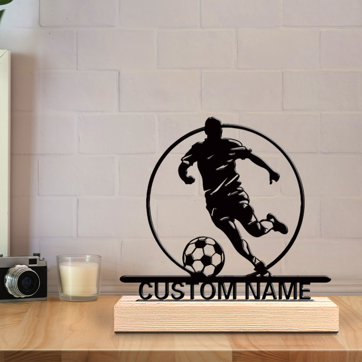 Custom Soccer Player Metal Sta - Home Decor Theme review and price