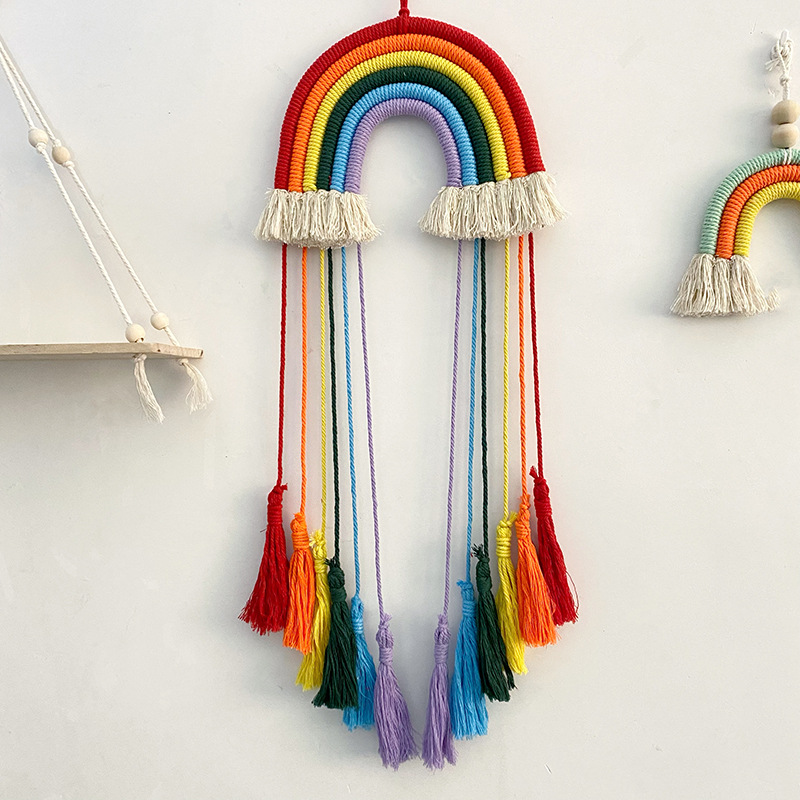 Cotton Rope Woven Rainbow Hang - Macrame Wall Hanging review and price