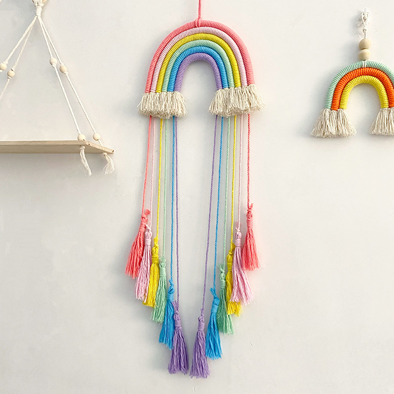 Cotton Rope Woven Rainbow Hang - Macrame Wall Hanging review and price