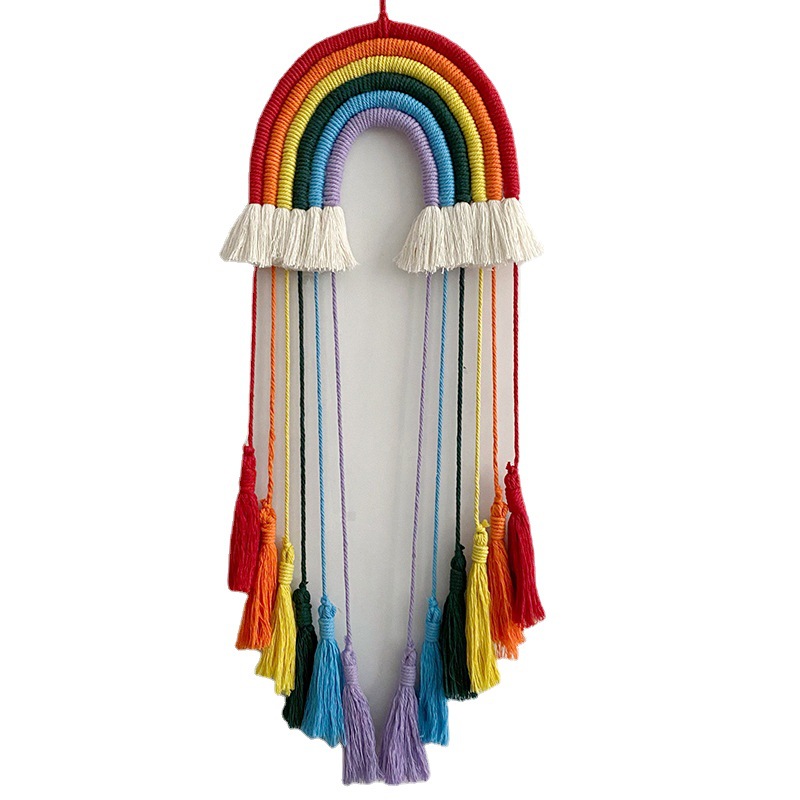 Cotton Rope Woven Rainbow Hang - Macrame Wall Hanging review and price