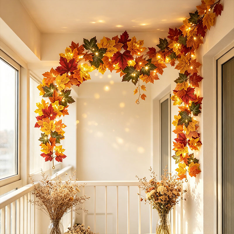 Fall Maple Leaf Garland with L - Home Decor Fallout 4 review and price