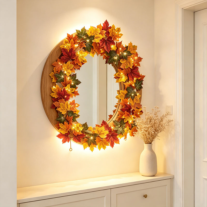Fall Maple Leaf Garland with L - Home Decor Fallout 4 review and price