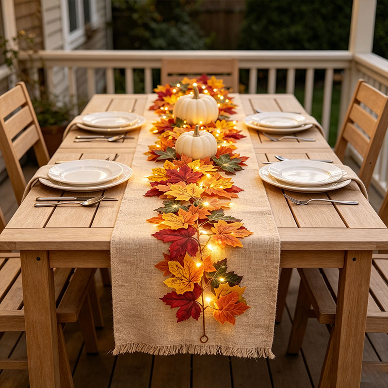 Fall Maple Leaf Garland with L - Home Decor Fallout 4 review and price