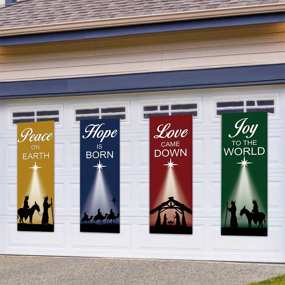 4-Piece Christmas-Themed Banne - Home Decor Location review and price