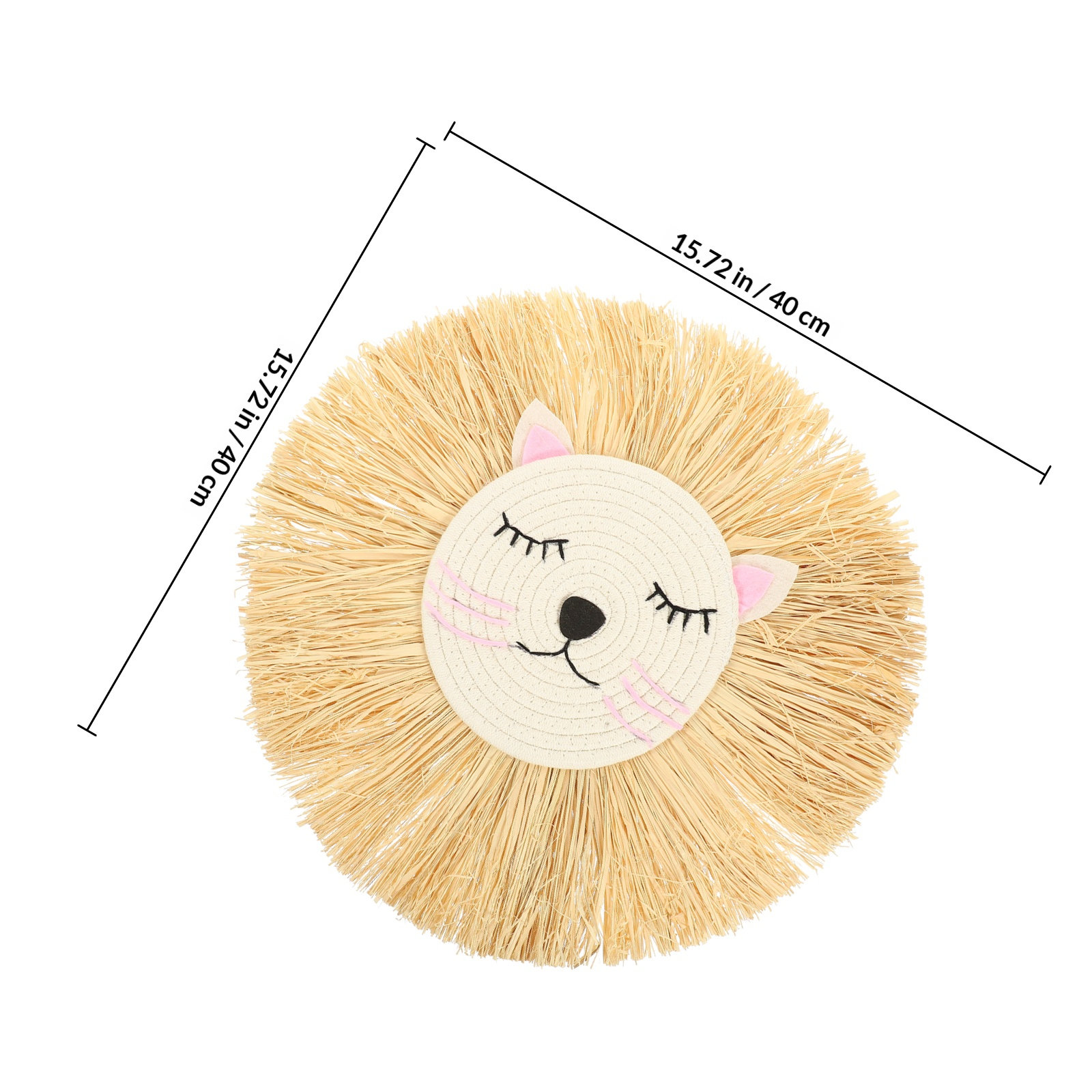 Cartoon Lion Head Woven Wall H - Macrame Wall Hanging review and price