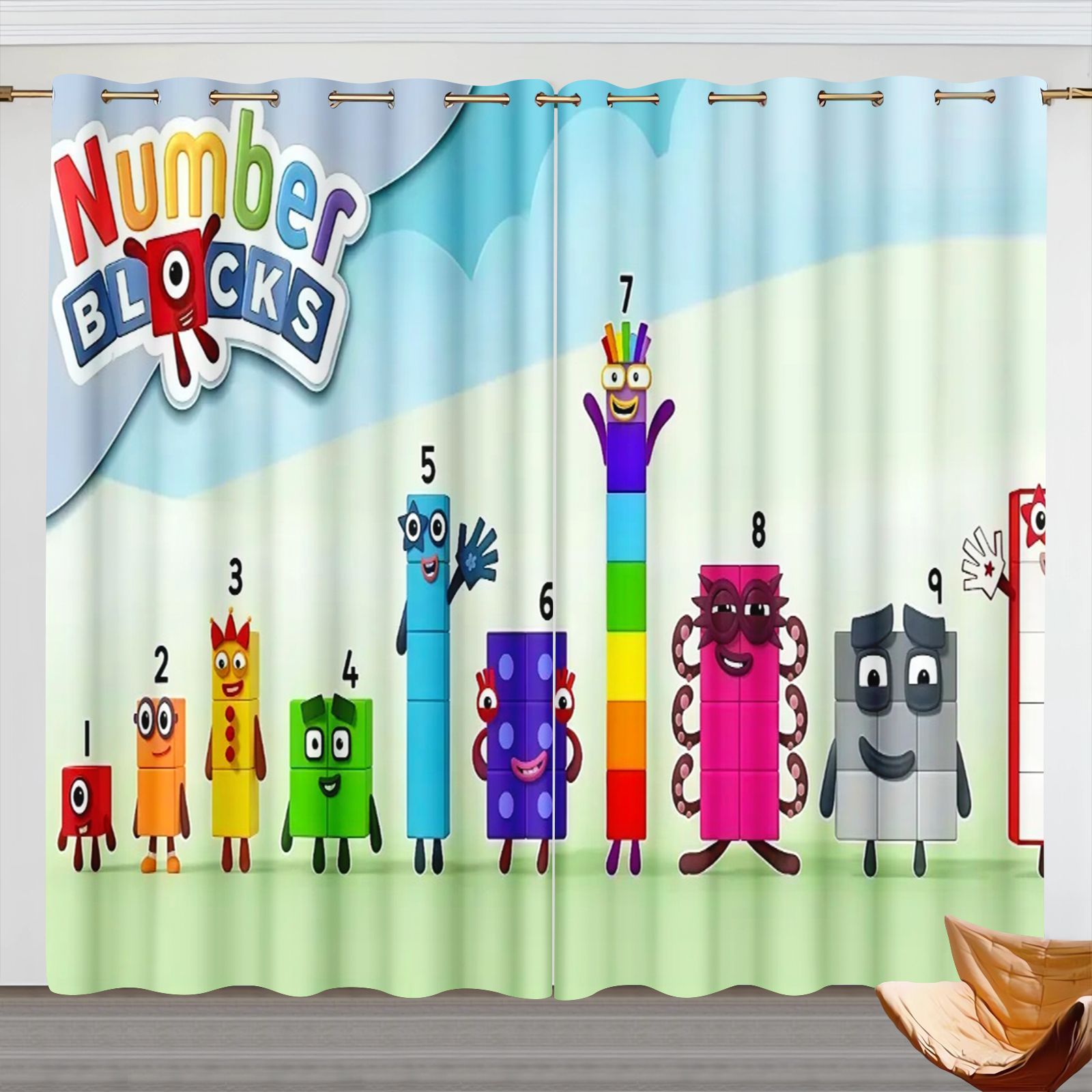 Numberblocks Cartoon Curtains, - Home Decor Curtain review and price