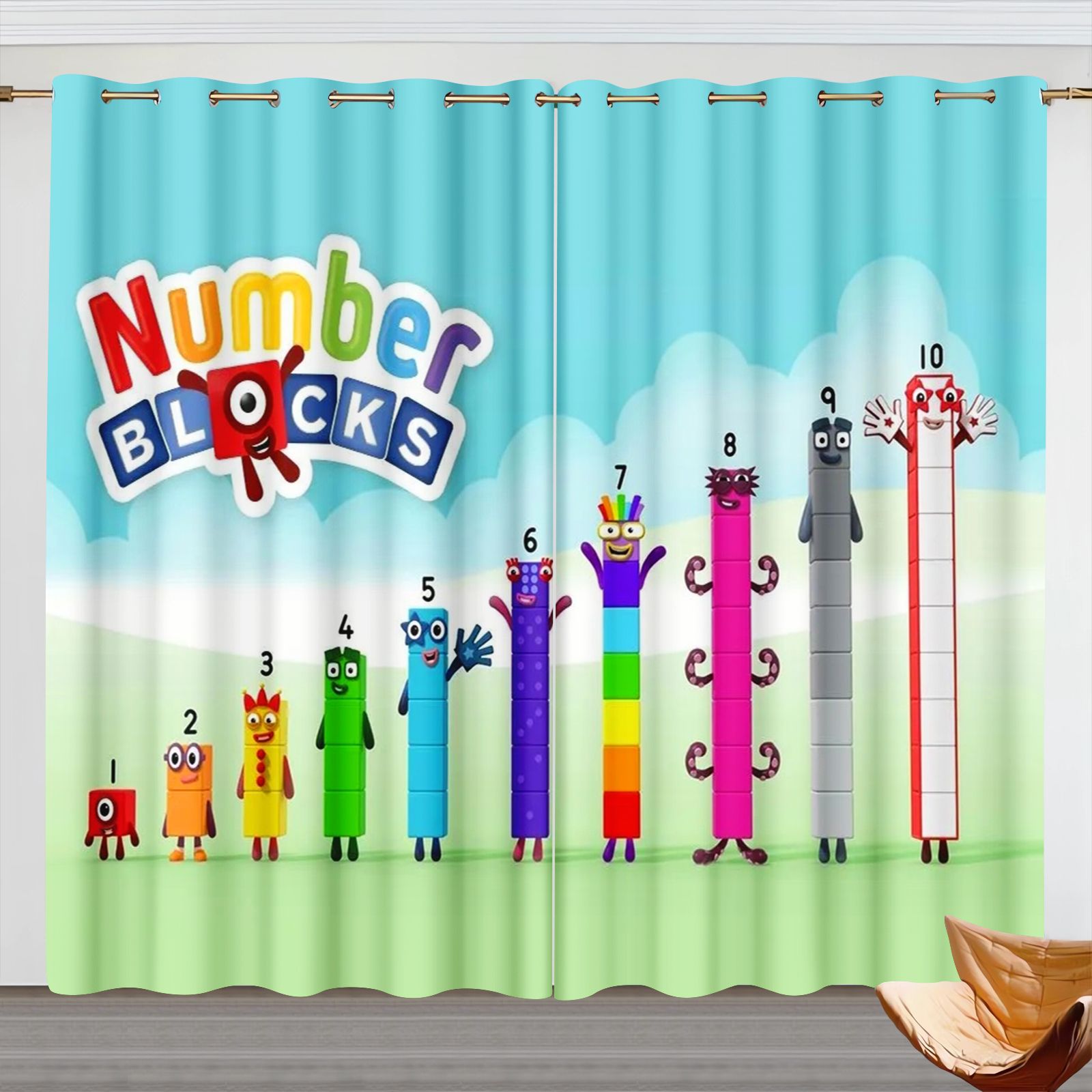 Numberblocks Cartoon Curtains, - Home Decor Curtain review and price