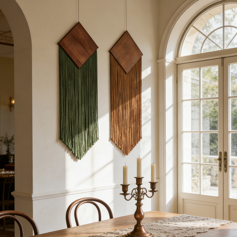 Bohemian Cotton Rope Woven Tap - Macrame Wall Hanging review and price
