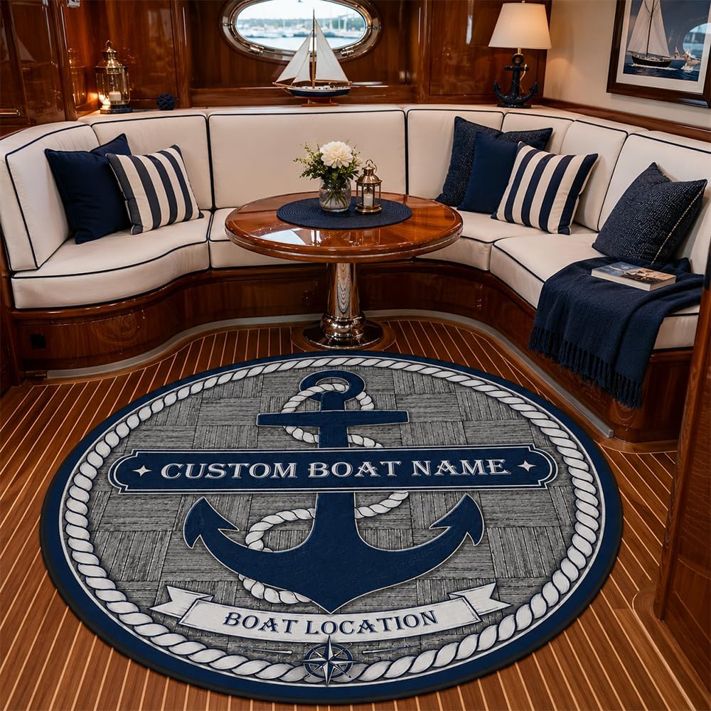 Custom Nautical Anchor Doormat - Home Decor Location review and price