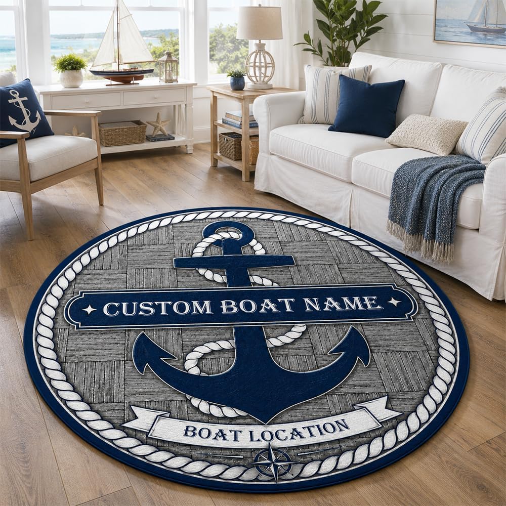 Custom Nautical Anchor Doormat - Home Decor Location review and price