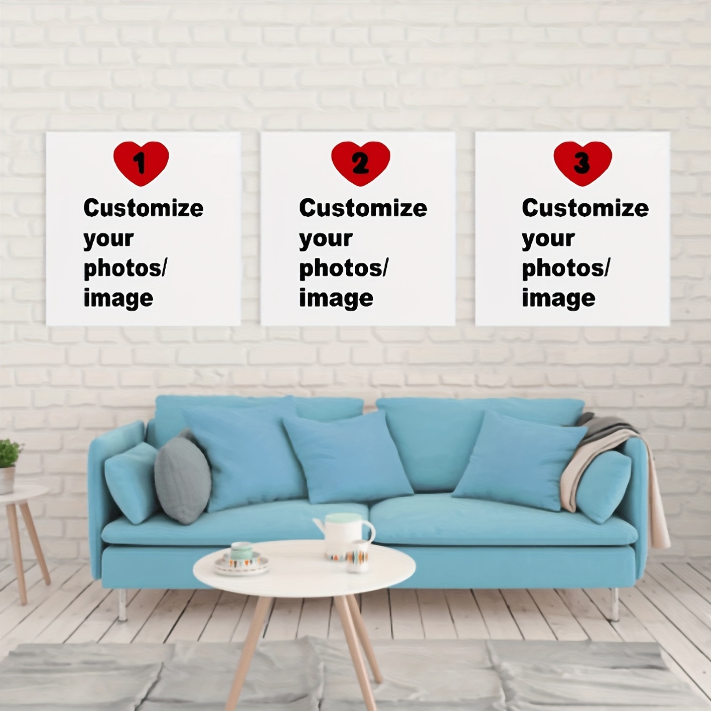 3pcs/set Custom Square Canvas  - Home Decor Theme review and price