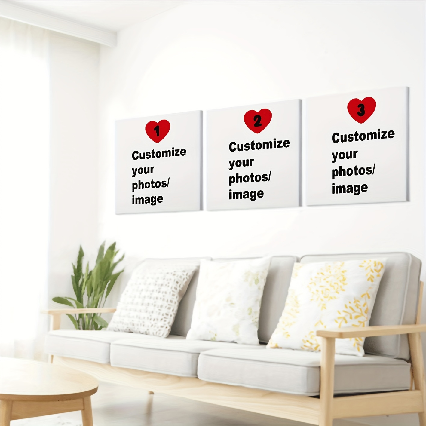 3pcs/set Custom Square Canvas  - Home Decor Theme review and price