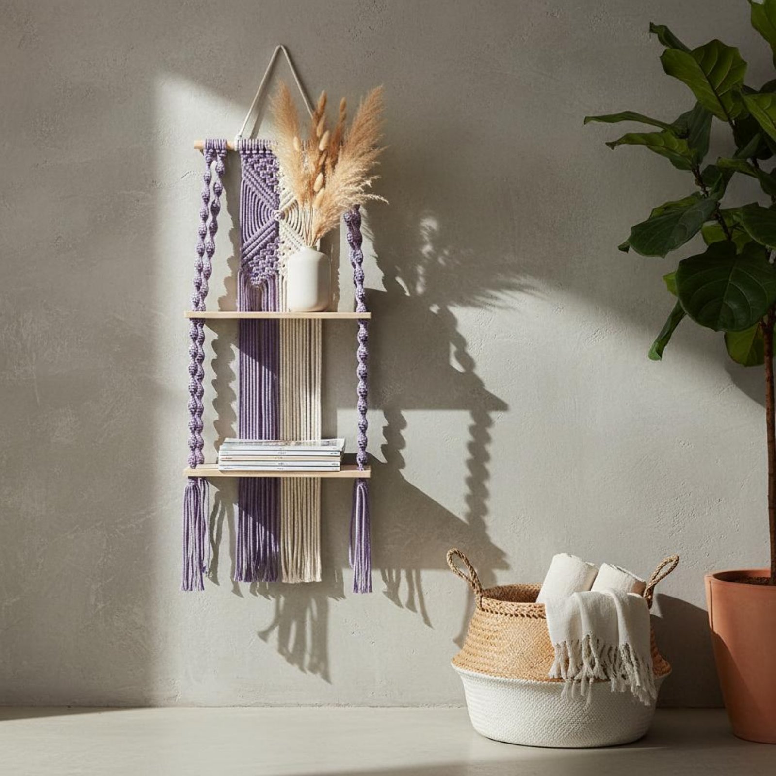 Boho Wall Hanging Shelf Handma - Macrame Wall Hanging review and price