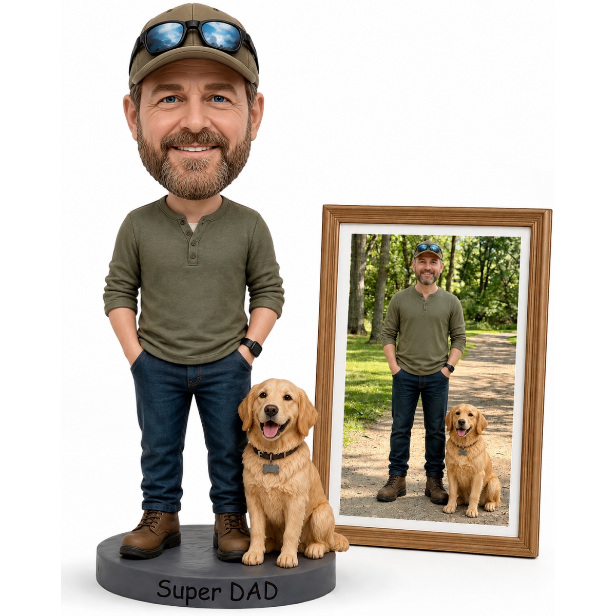 Custom Pet and Owner Bobblehea - Home Decor From Clay review and price