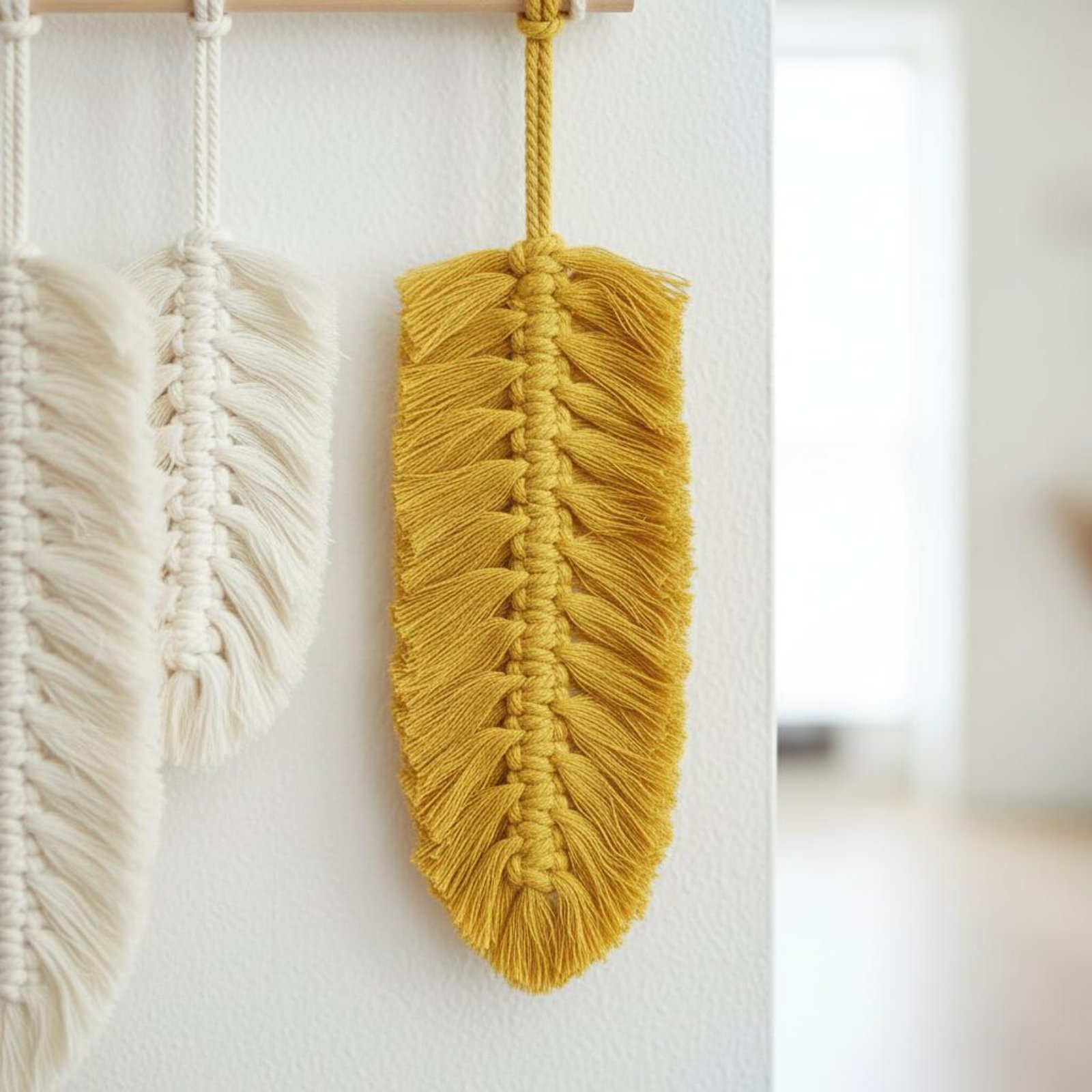 Macrame Feather Wall Hanging H - Macrame Wall Hanging review and price