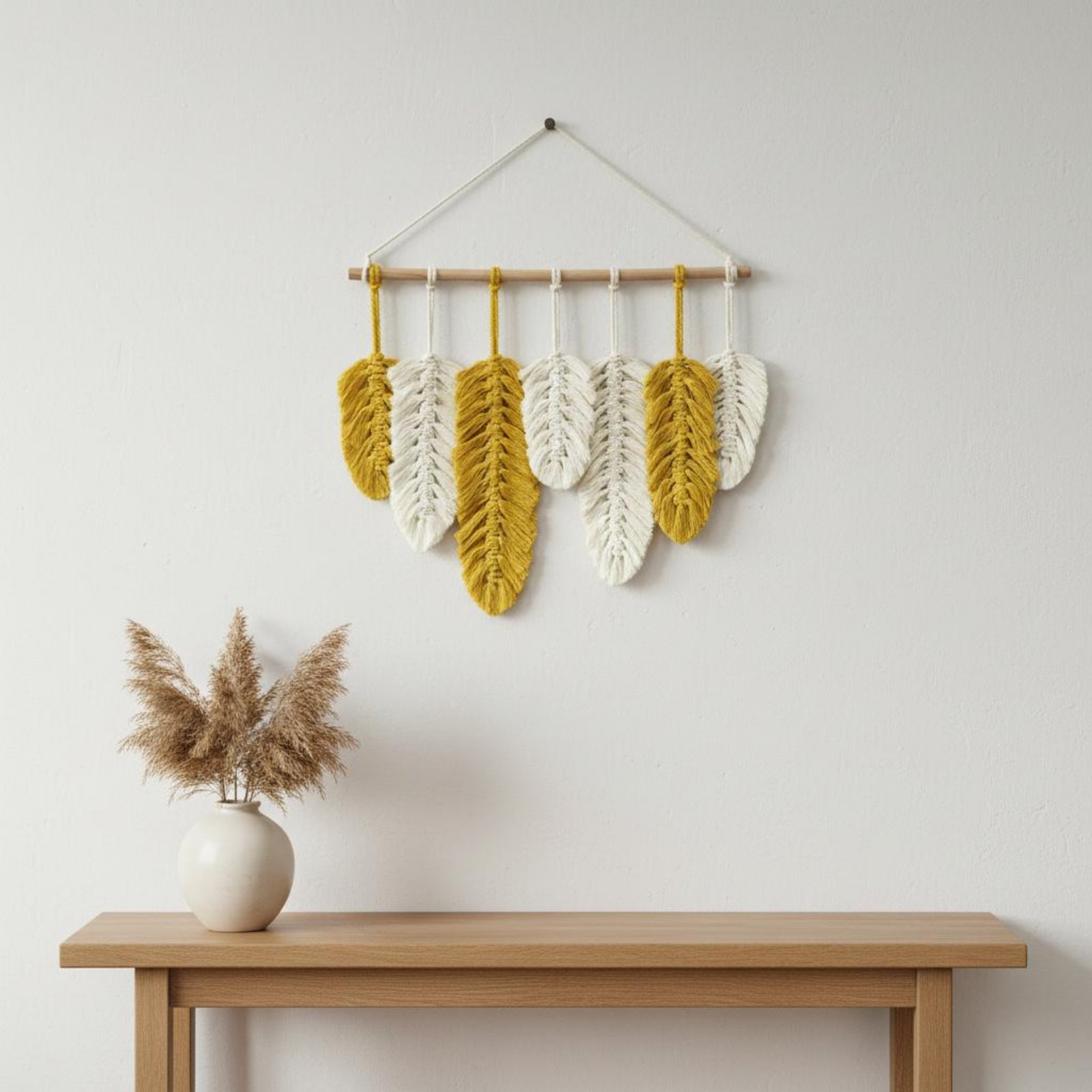 Macrame Feather Wall Hanging H - Macrame Wall Hanging review and price