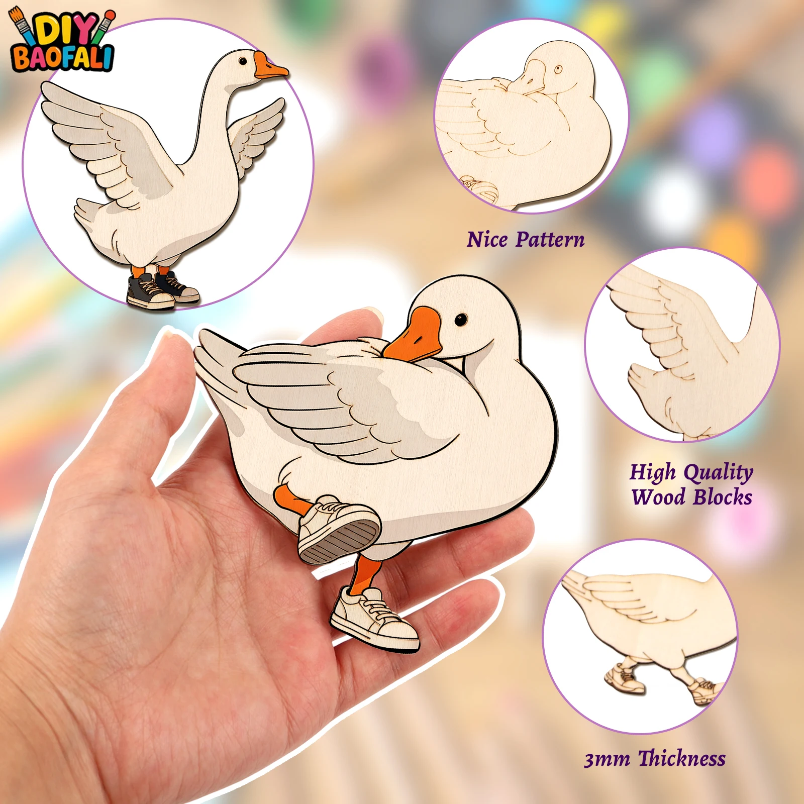 20pcs Unfinished Wooden Craft  - Home Decor Painting review and price