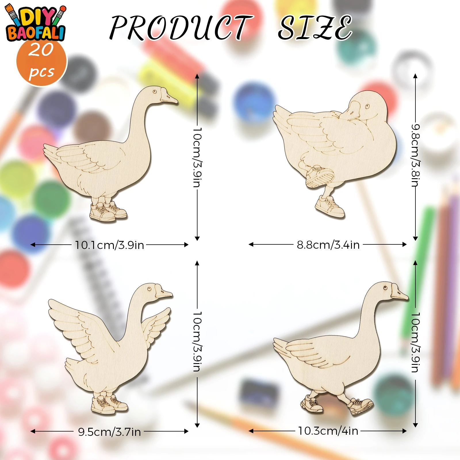 20pcs Unfinished Wooden Craft  - Home Decor Painting review and price